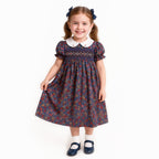 Blueberry Bloom  Smocked Dress