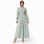 Mint Flora Smocked Dress