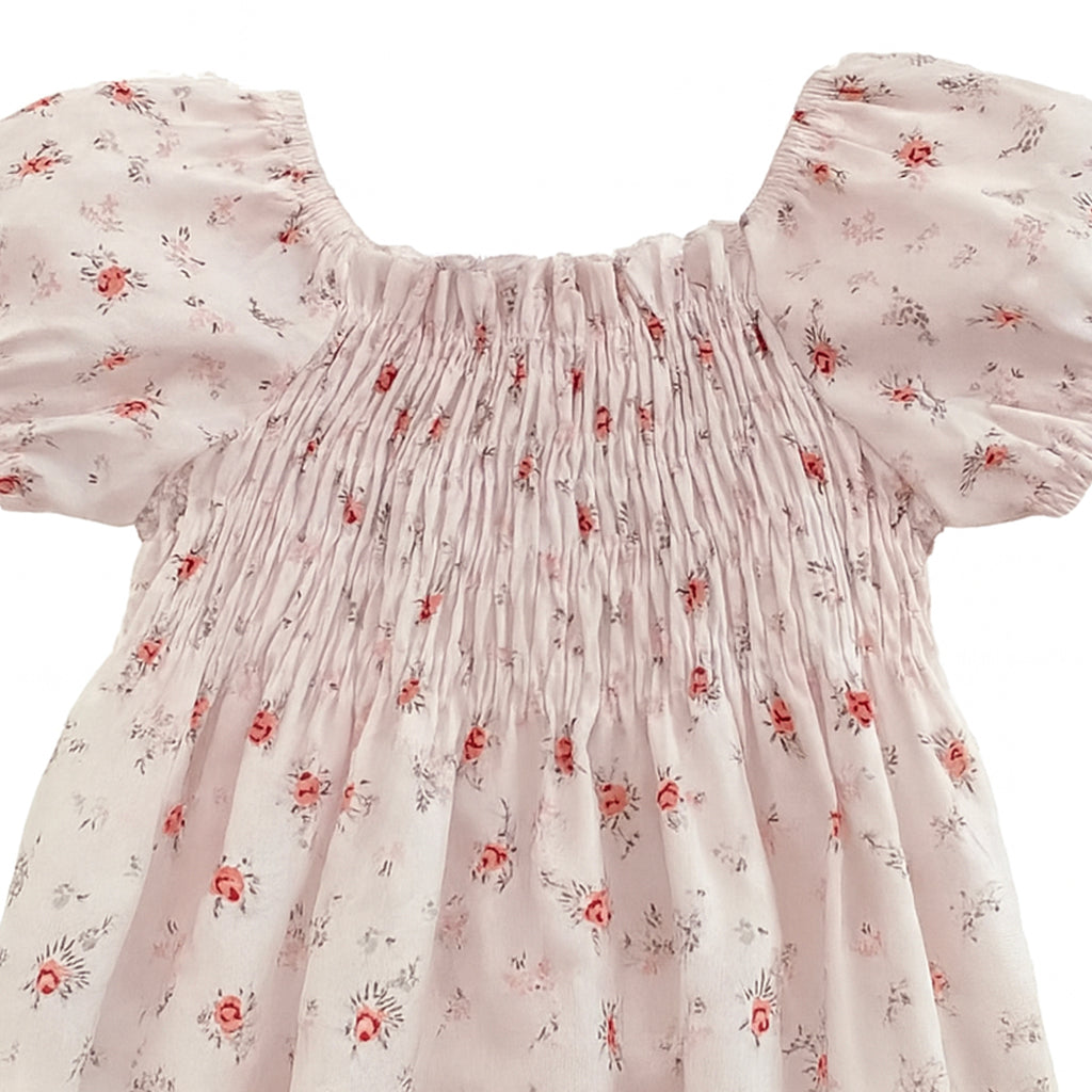 Blossom Rose Smocked Bubble Romper