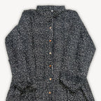 Black and Bloom Pleated Maxi Dress