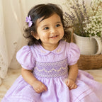 English Lavender Smocked Dress