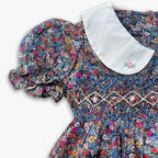 Blueberry Bloom  Smocked Dress