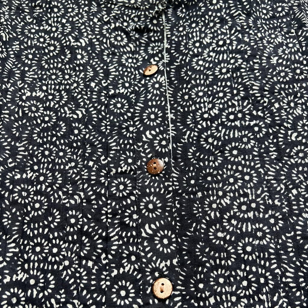 Black and Bloom Pleated Maxi Dress