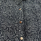 Black and Bloom Pleated Maxi Dress