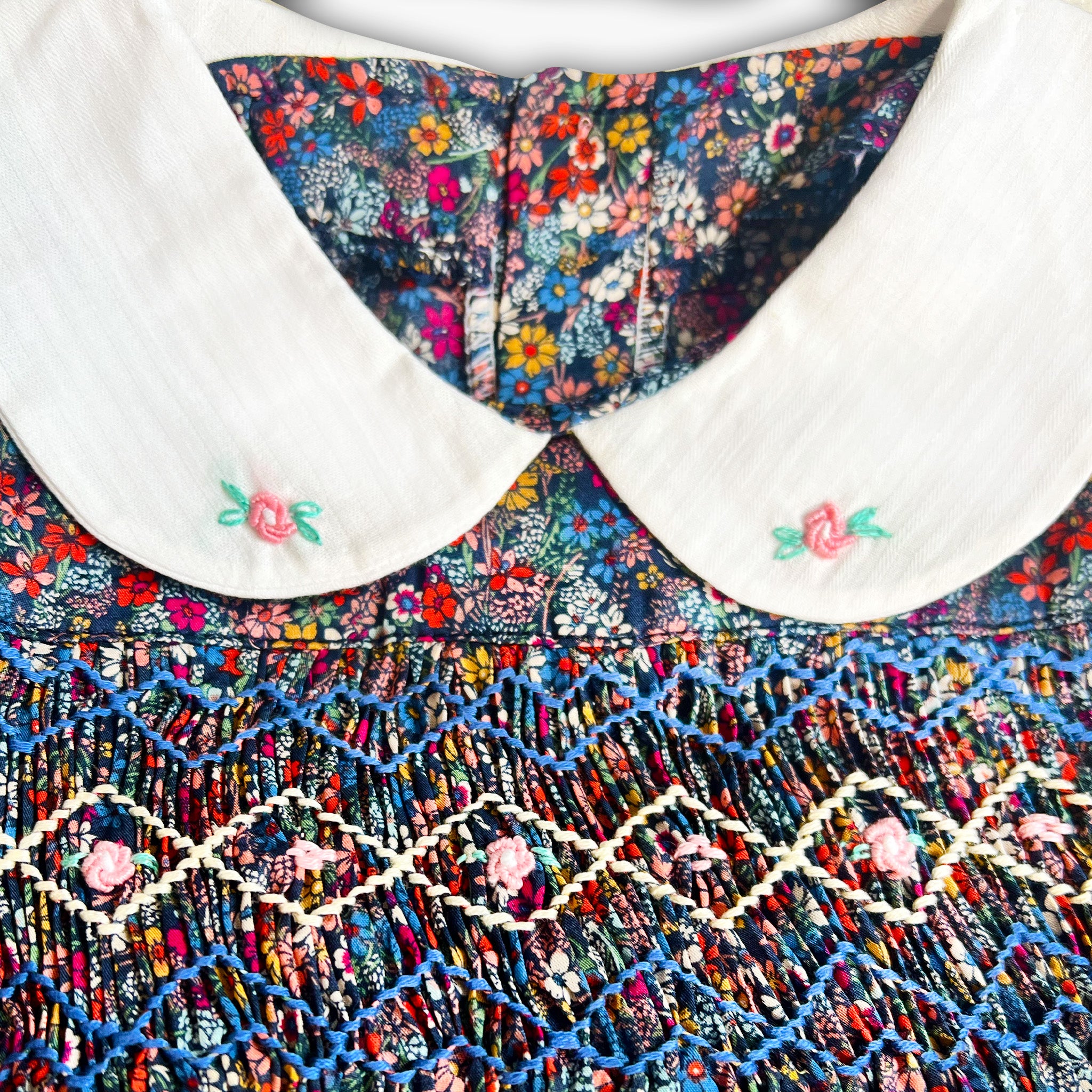 Blueberry Bloom  Smocked Dress