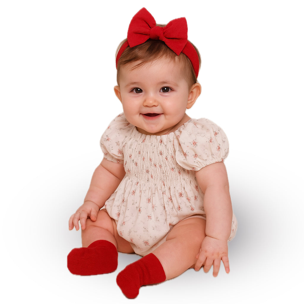 Blossom Rose Smocked Bubble Romper