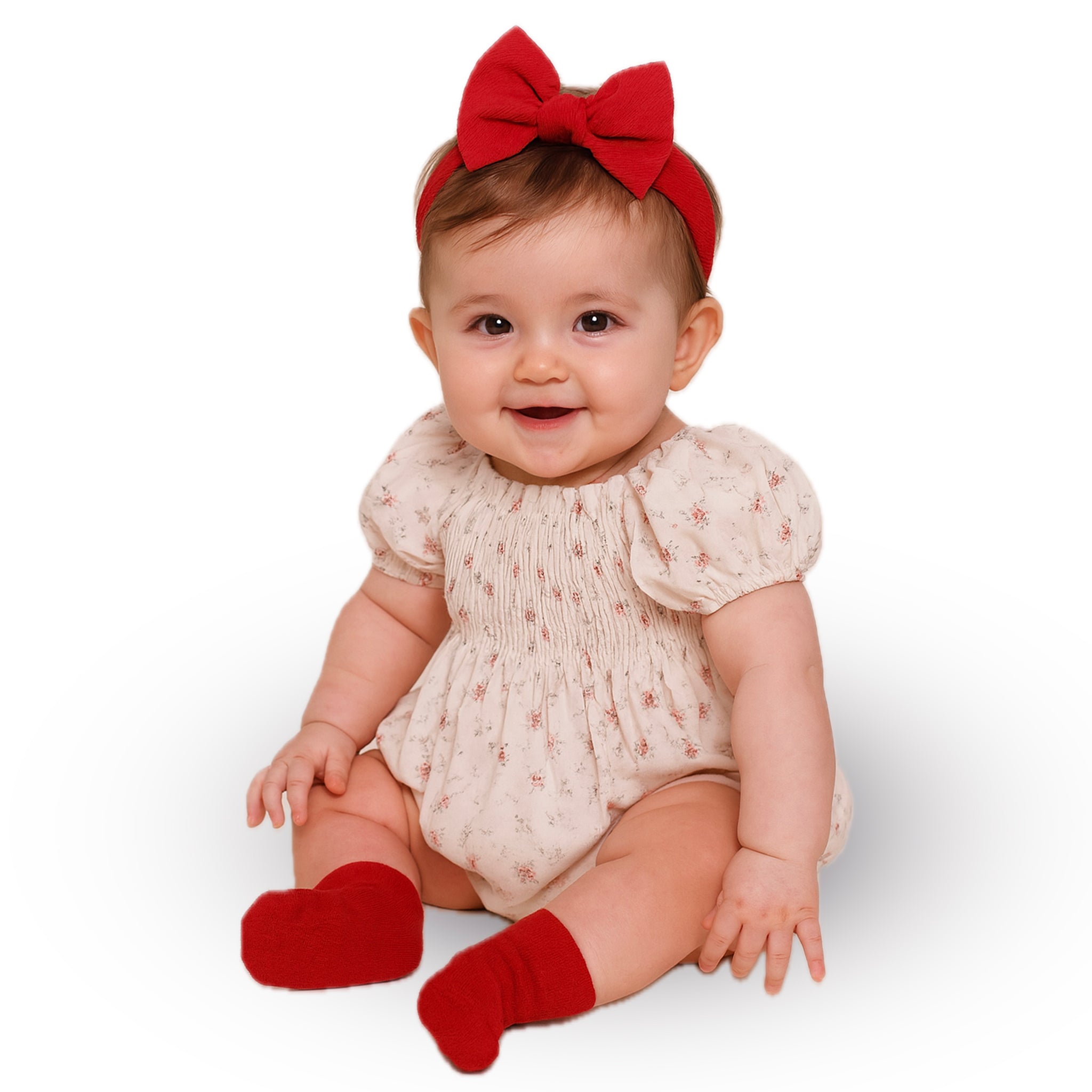 Blossom Rose Smocked Bubble Romper