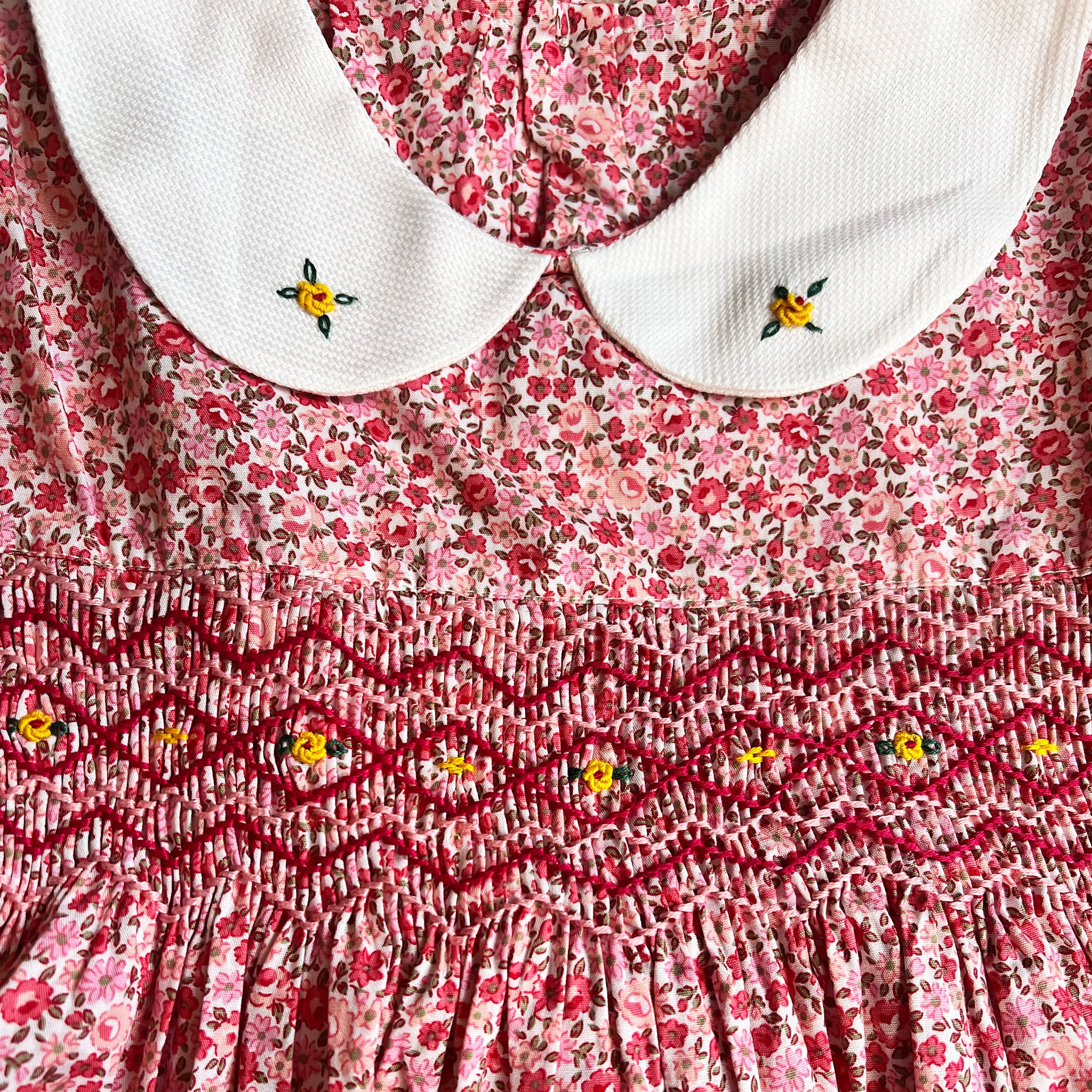 Pink Garden Smocked Dress