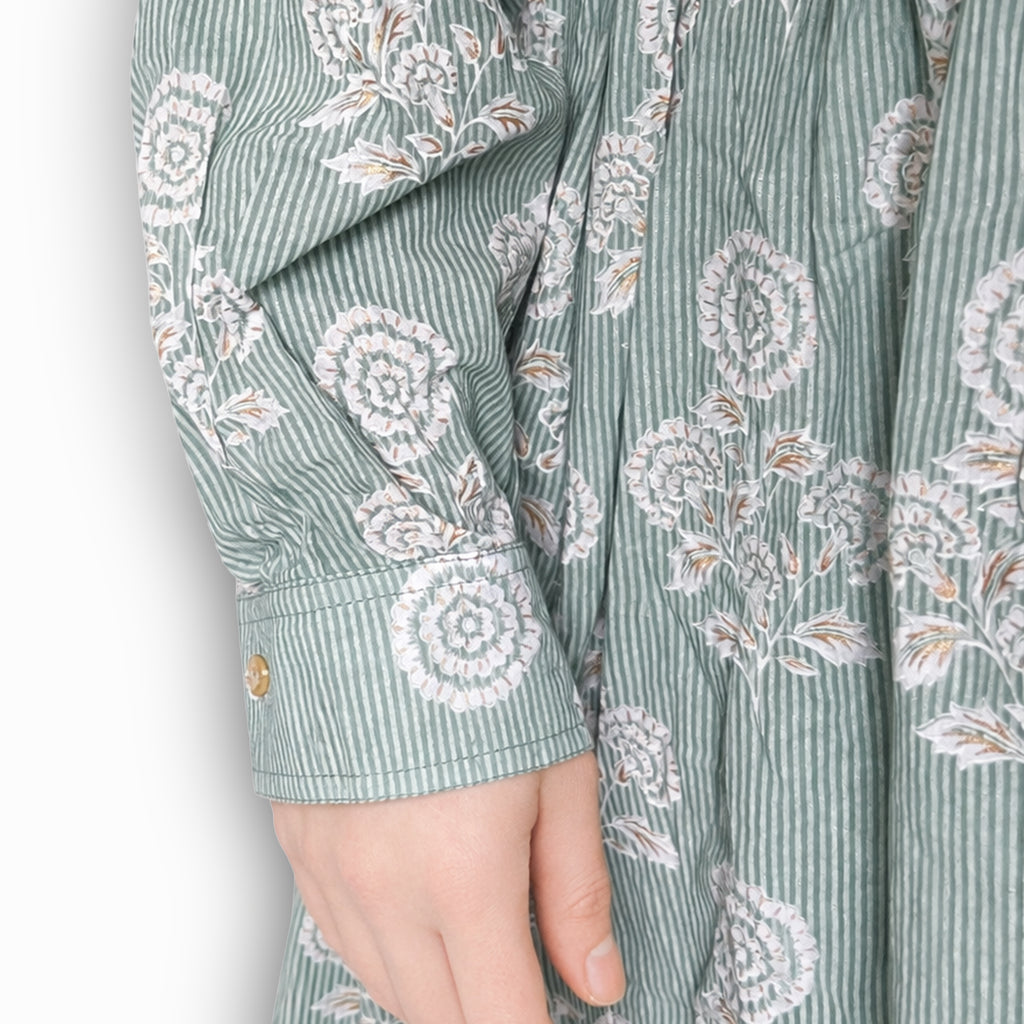 Mint Flora Smocked Dress
