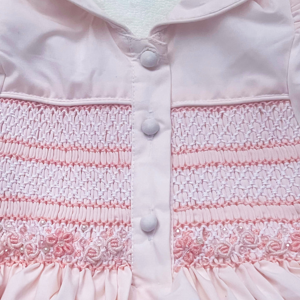 Blush Pink Hand Smocked Dress