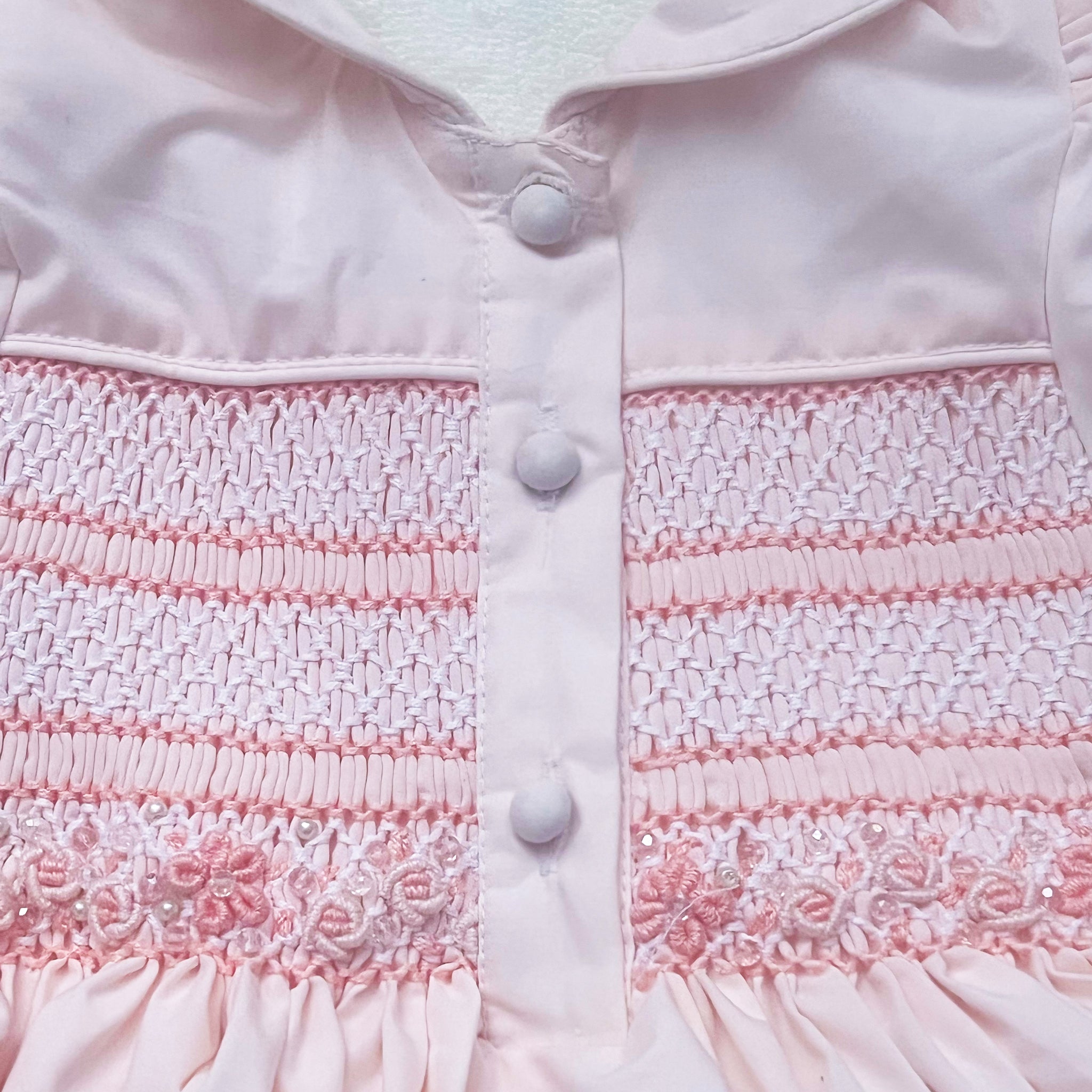 Blush Pink Hand Smocked Dress