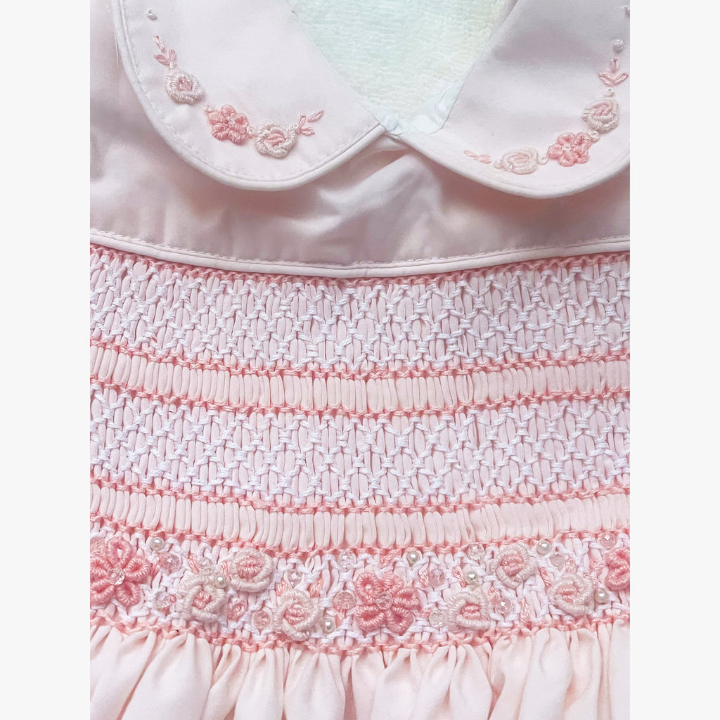 Blush Pink Hand Smocked Dress