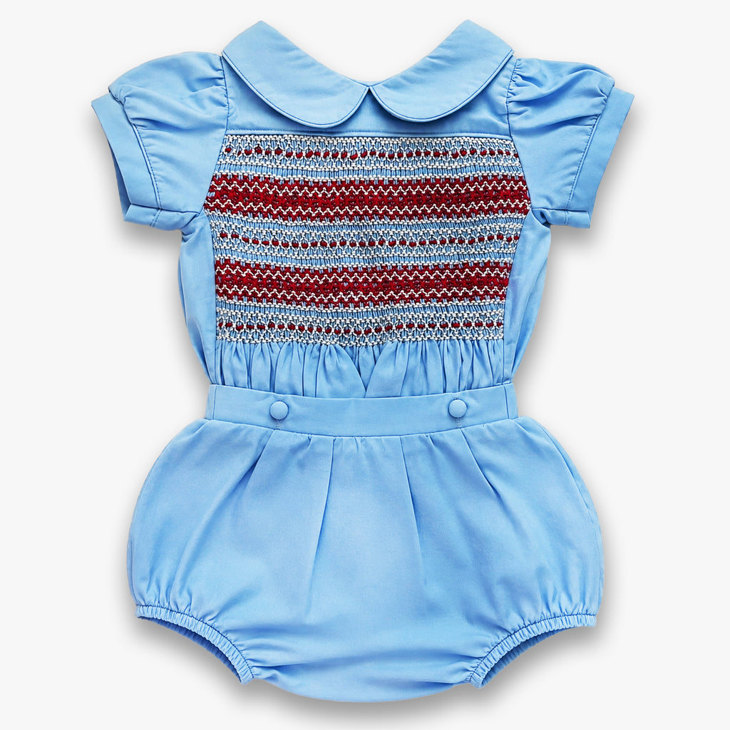 Skylar Smocked romper - Boys