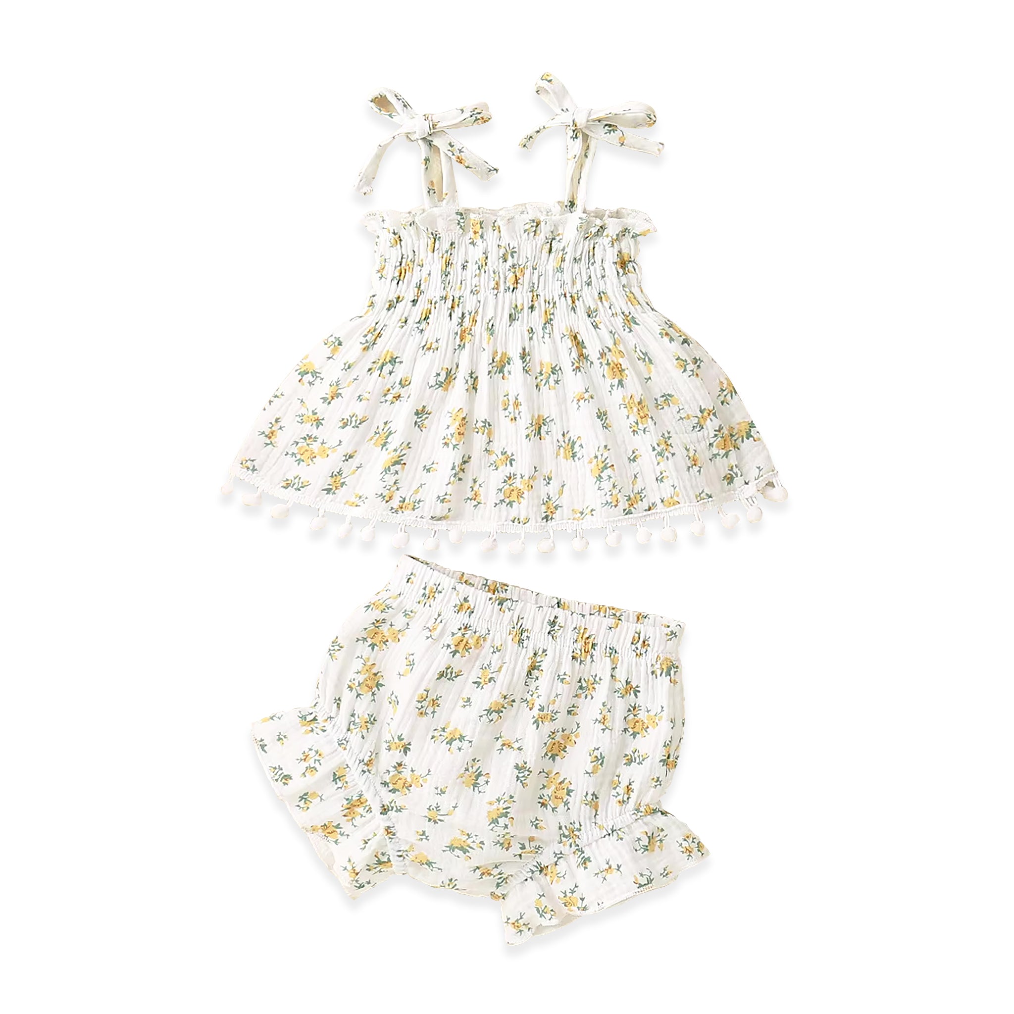 Briony Smocked Peplum Set