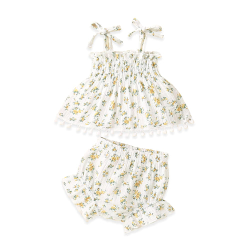 Briony Smocked Peplum Set