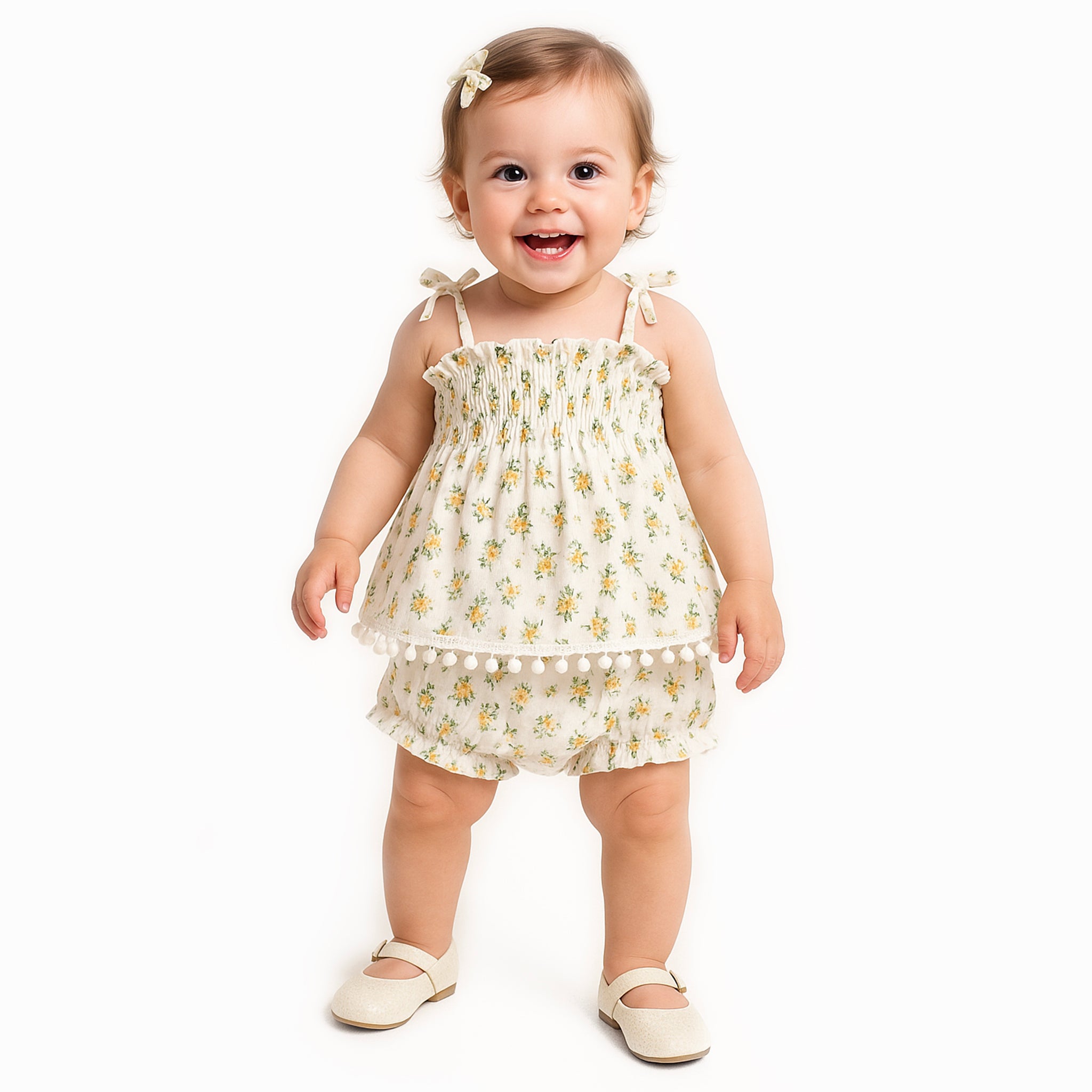 Briony Smocked Peplum Set