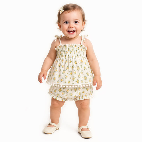 Briony Smocked Peplum Set