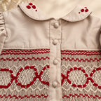 Champagne Rouge Smocked Dress