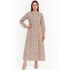 Crimson Bloom Pleat Dress