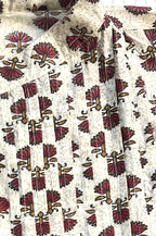 Crimson Bloom Pleat Dress