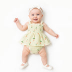 Tulip Garden Smocked Romper Set