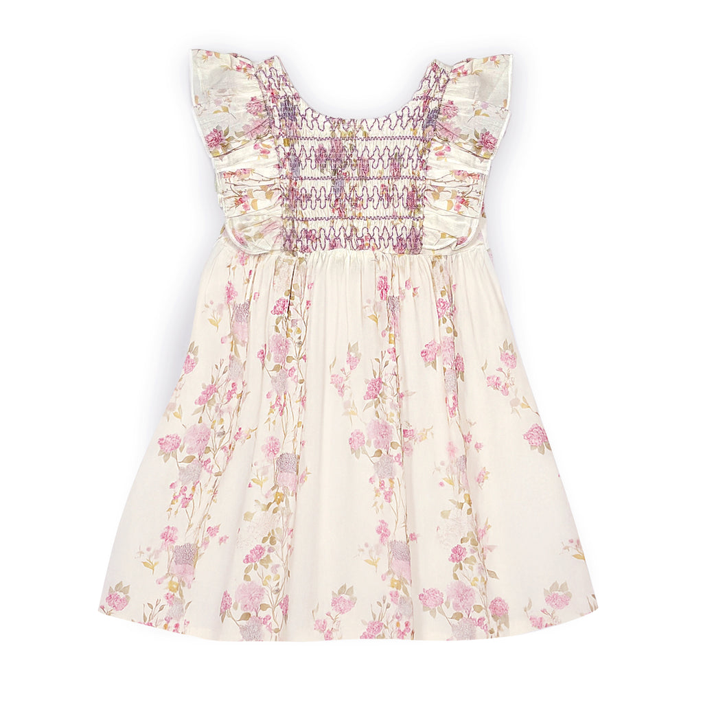 Lilac Flutter Smocked Dress