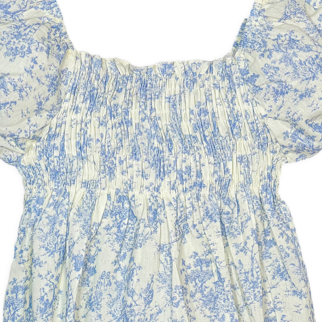 Blossom Bleu Smocked Bubble Romper