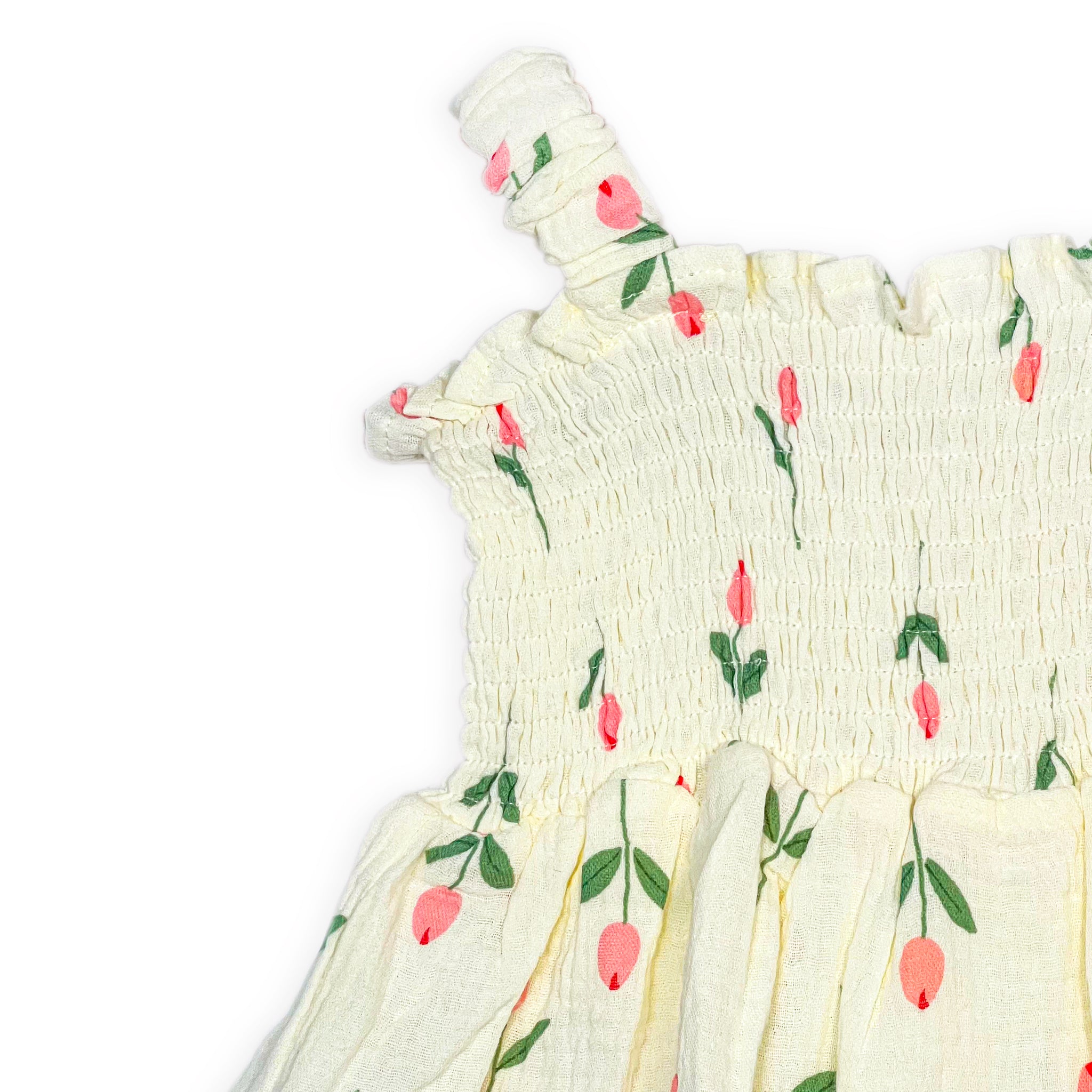 Tulip Garden Smocked Romper Set