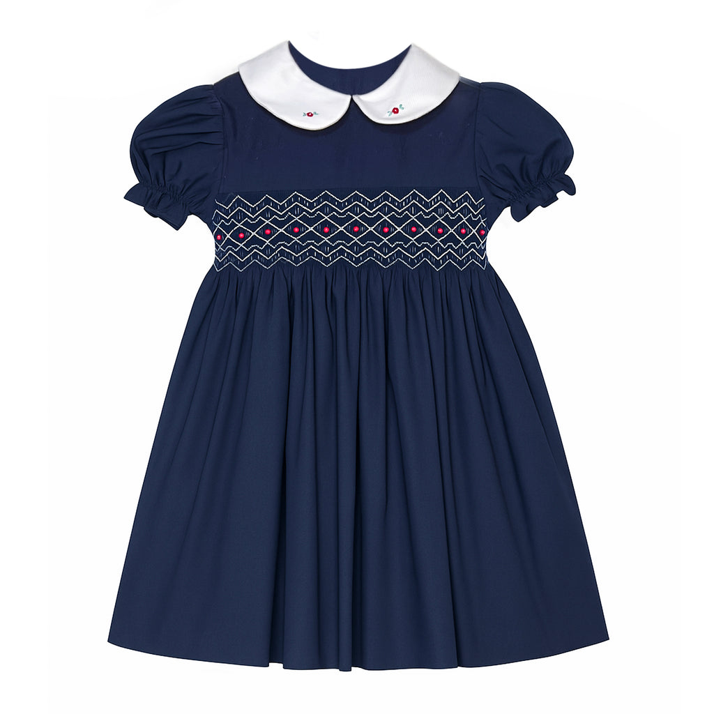 Midnight Navy Smocked Dress