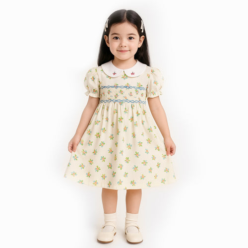 Ivy White Smocked Dress