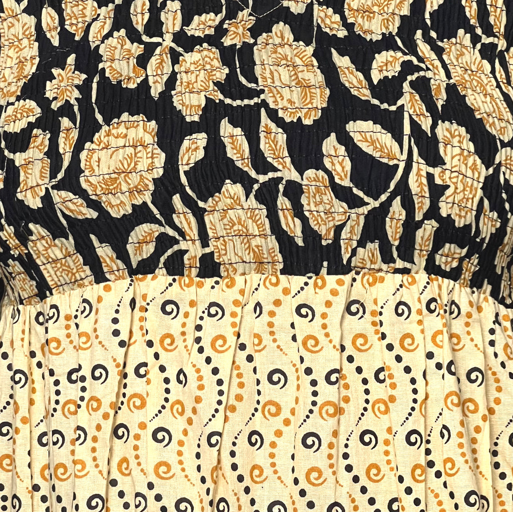 Marigold Smocked Midi Dress