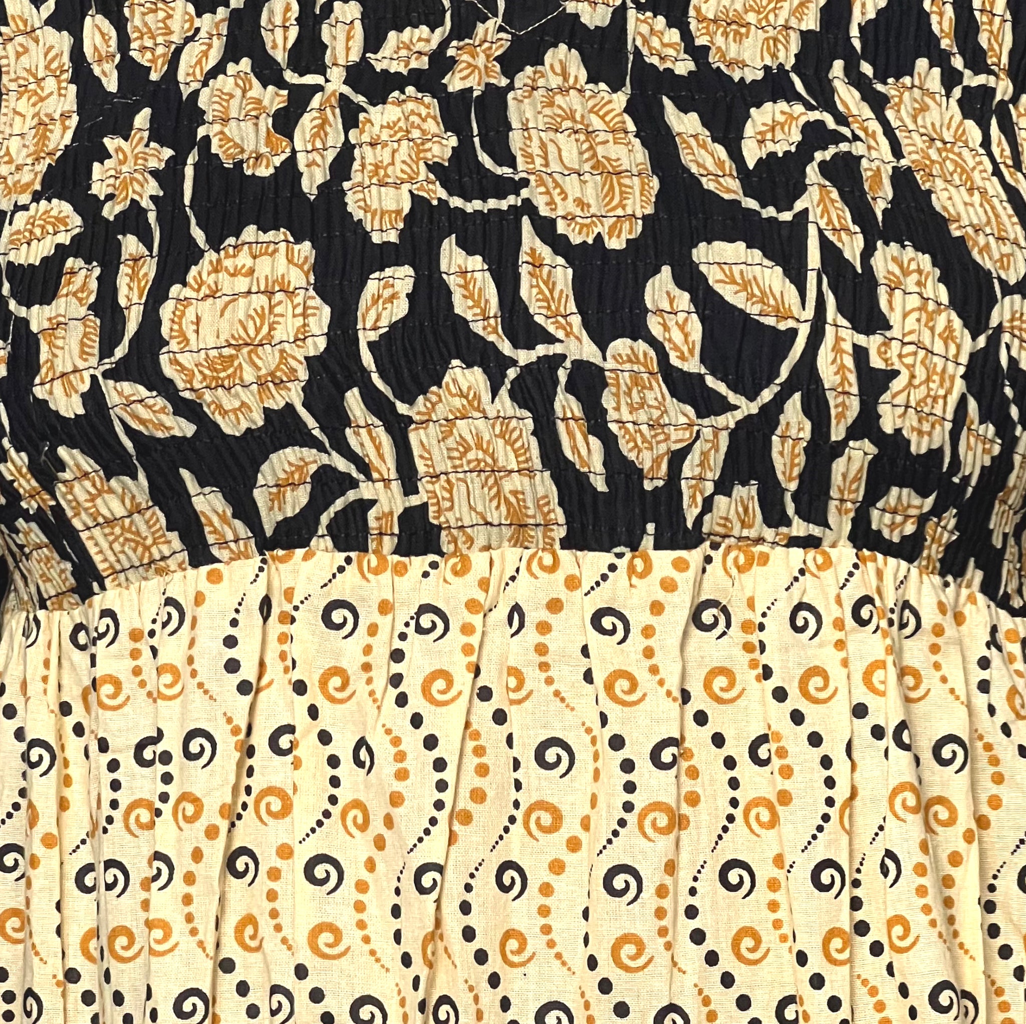 Marigold Smocked Midi Dress