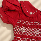 Red  Cherry Smocked Dress