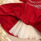 Red  Cherry Smocked Dress