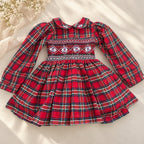 Regal Tartan Smocked Dress