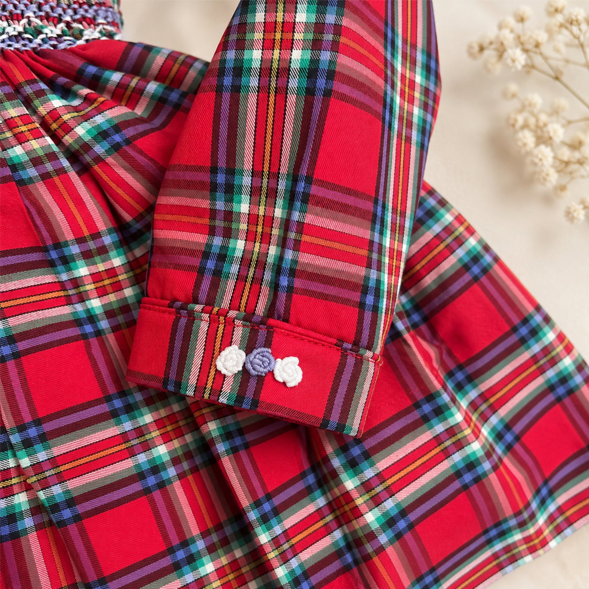 Regal Tartan Smocked Dress
