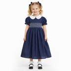 Midnight Navy Smocked Dress
