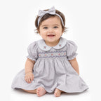 Violet Whisper Smocked Dress
