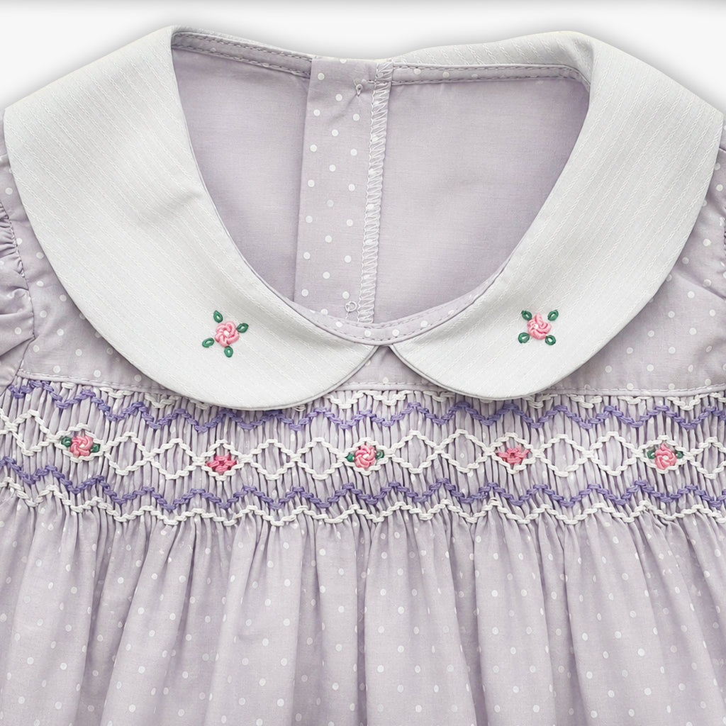 Violet Whisper Smocked Dress